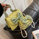 Acrylic Thick Chain Small Bag Summer Candy Color Rhombus Pearl Tote Shoulder Messenger Bagpicture9