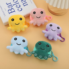 Neue Farbe Kleine Krake Plüsch Puppe Anhänger Nette Cartoon Tasche Keychain