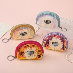 New Fashion Pu Laser Shell Shape Coin Purse Women's Storage Bag Mini Wallet