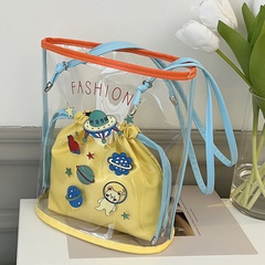 Printed Women's PVC Gel Bag  Summer New Fashion Messenger Plastic Transparent Bag