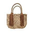 Gourd Grass HandWoven Summer New Basket Straw Handbag Tassel Small Shoulder Bagpicture4