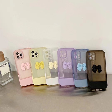 Cute Bow iPhone 12Pro max Folding Invisible Bracket Phone Case's discount tags