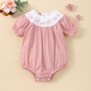 2022 sommer kinder Kleidung Rosa Bestickt Baby Dreieck Overall Romperpicture9