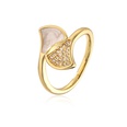 Fashion Simple Bracelet Copper Plating 18K Gold Zircon Geometric Open Ring Femalepicture9