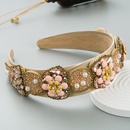 Fashion Baroque Flower WideBrimmed ThreeDimensional Pearl Hair Accessories Women Headbandpicture10