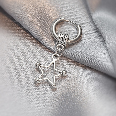 Fashion Geometric Stainless Steel Anti-Allergy Earrings Star Shaped Ear Clip's discount tags