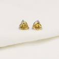 Amazon Hot European and American Heart Temperamental Color Zircon Stud Earrings Crystal Peach Heart Ins Simple Earrings Female Spotpicture19
