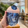 Mode Niedlichen Kunststoff DoppelSchicht Stroh Kreative Geschenk Handliche Groe Kapazitt kinder Wasser Tassepicture12