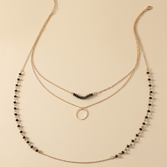 Fashion Bohemian Retro String Beads Multi-Layer Resin Necklace