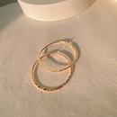 Mode Einfache Feste Farbe Kreis Falten Konkaven Konvexen Metall Ohrringepicture8