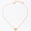 Mode Einfache Ornament Edelstahl Galvani Gold Herzfrmigen Anhnger Halskettepicture6