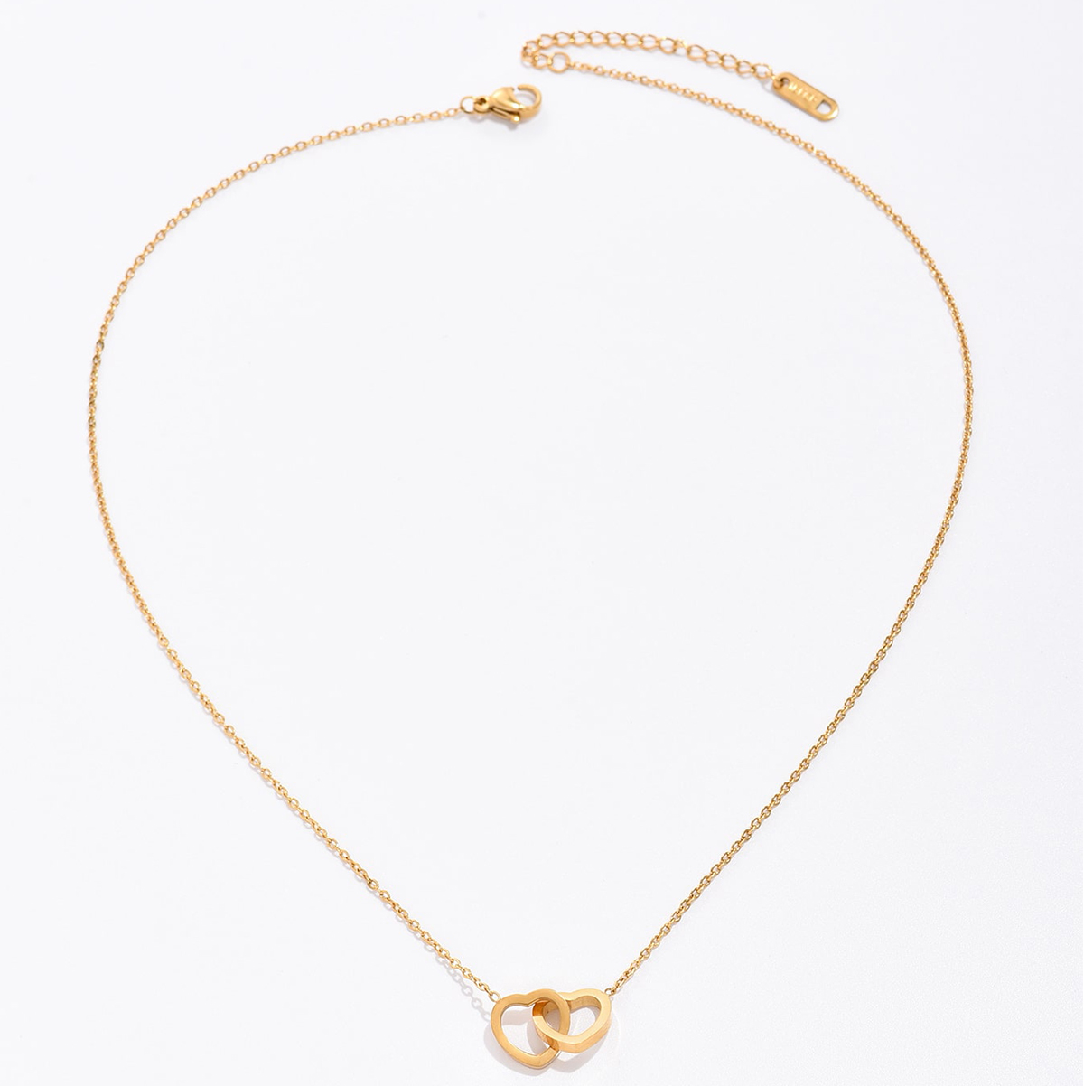 Mode Einfache Ornament Edelstahl Galvani Gold Herzfrmigen Anhnger Halskettepicture3