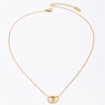 Mode Einfache Ornament Edelstahl Galvani Gold Herzfrmigen Anhnger Halskettepicture8