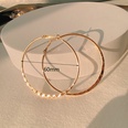 Mode Einfache Feste Farbe Kreis Falten Konkaven Konvexen Metall Ohrringepicture12