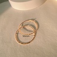 Mode Einfache Feste Farbe Kreis Falten Konkaven Konvexen Metall Ohrringepicture14
