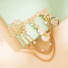 Fashion Baroque Alloy Vintage Chain Tassel Brooch Female Cute Pin Corsage Accessories