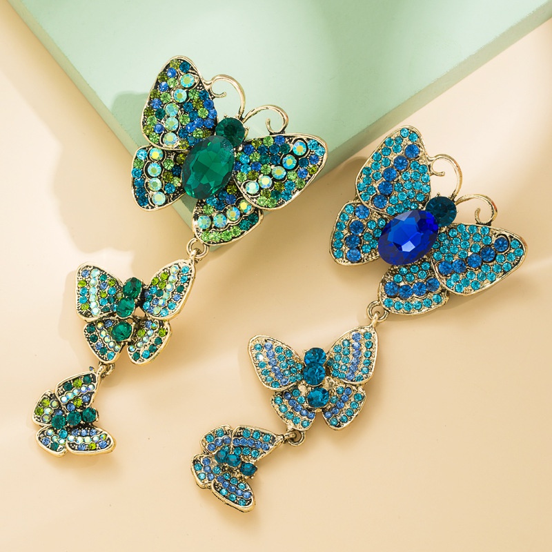 Fashion Butterfly Corsage Long Clothing Accessories Alloy Brooch Pin