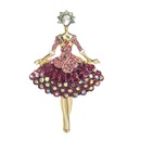 Nouvelle Alliage Diamant Ballet Fille Mignon Mode Boutonnire Strass Broche Brochespicture7