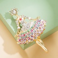 Nouvelle Alliage Diamant Ballet Fille Mignon Mode Boutonnire Strass Broche Brochespicture12