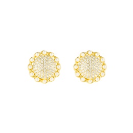 New Style Geometric round copper inlaid zircon Stud Earringspicture9