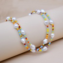 Pastoralen Stil Bunte Kleine ReisFrmigen Perlen Halskette Geformt String Perle Halskettepicture2