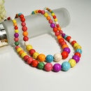 Retro Bohemian Ethnic Style Round Colorful Beads String Necklace Female Jewelry Wholesalepicture9