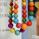 Retro Bohemian Ethnic Style Round Colorful Beads String Necklace Female Jewelry Wholesalepicture6