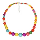Retro Bohemian Ethnic Style Round Colorful Beads String Necklace Female Jewelry Wholesalepicture7