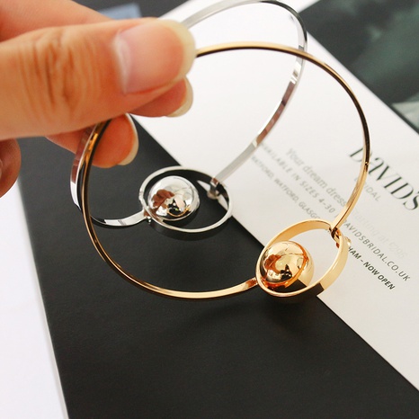 Elegant Fashion Circle Ball Geometric Bracelet Metal Unisex Bracelet's discount tags