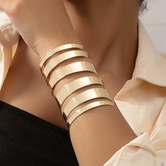 Fashion simple glossy wide multi-layer Alloy Open Bracelet
