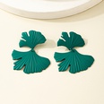 New Style Spray Paint Green Ginkgo Leaf Earringspicture13