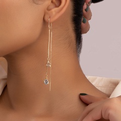 Fashion Long Tassel Star Women Simple Alloy Earring Wholesale