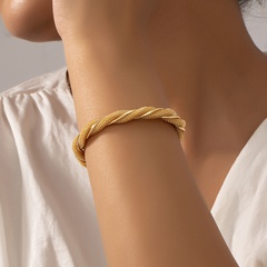 Neue Kreative Mode goldene verdrehte kette Öffnen Armband