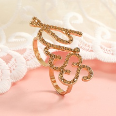 Fashion Creativity Simple Retro Kiss Letter Knuckle Alloy Ring