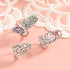 Fashion Creative Diamond  New Simple Geometric Open Alloy Ring 3-Piece Set