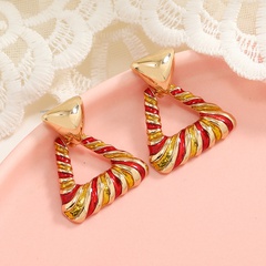 New Fashion Triangle Creative Design Cute Geometric Metal Alloy Earrings