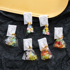Creative Mini Colorful Jelly Colorful Bear candy Bag pendant earrings