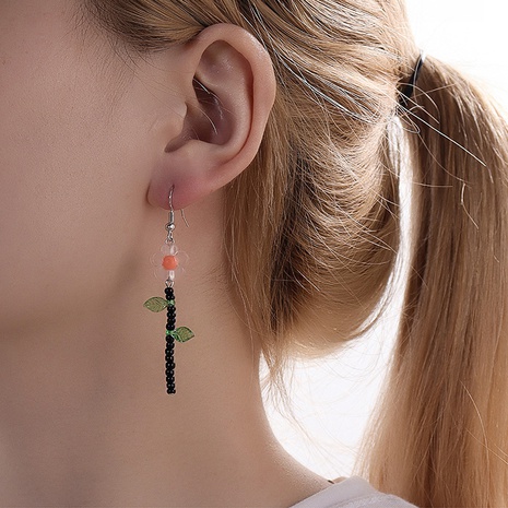 Fashion Creative Resin Flower Leaf Shaped Bead Earrings's discount tags