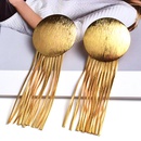 European and American Style Trendy Earrings Metal Tassel CrossBorder ECommerce Supply Ornament Factory Direct Sales Golden round 681picture9