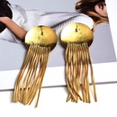 European and American Style Trendy Earrings Metal Tassel CrossBorder ECommerce Supply Ornament Factory Direct Sales Golden round 681picture10
