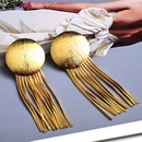European and American Style Trendy Earrings Metal Tassel CrossBorder ECommerce Supply Ornament Factory Direct Sales Golden round 681picture13