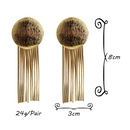European and American Style Trendy Earrings Metal Tassel CrossBorder ECommerce Supply Ornament Factory Direct Sales Golden round 681picture12