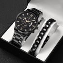 Mode schwarz edelstahl armband Mnner der DreiEye Quarzuhr kette armbandpicture9