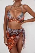 Bikini de tres piezas verano playa vacaciones Sexy espalda descubierta traje de baopicture25