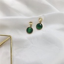 Fashion Retro Artistic Emerald Inlaid Opal Stone Alloy Ear Studspicture9