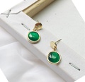 Fashion Retro Artistic Emerald Inlaid Opal Stone Alloy Ear Studspicture11