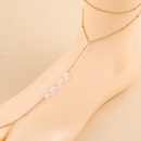 2022 New Fashion Pearl Crystal Beaded Chain Alloy Anklet Foot Ornamentspicture11