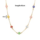 Fashion Simple Colorful Dripping Oil Devils Eye Copper Necklacepicture7