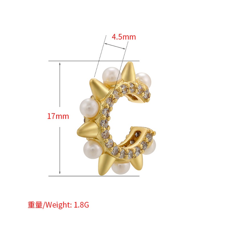 Bijoux Fantaisie Boucles Doreilles | Mode Lgante Zircon Perle Incrust Oreille Clip Nonpiercing Boucles Doreilles - QH84923