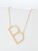 Fashion Stainless Steel 18K Gold Plating Letter ThreeDimensional Necklacepicture10
